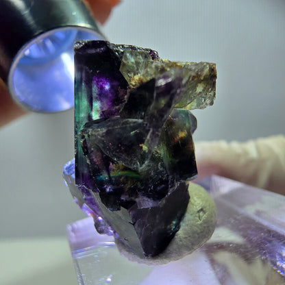 Rare Fluorite Cube Specimen, green purple Okorusu, Namibia 22*21*14mm 