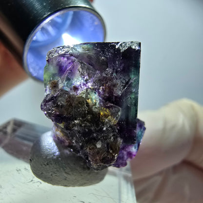 Rare Fluorite Cube Specimen, green purple Okorusu, Namibia 22*21*14mm 