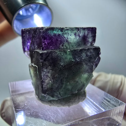 Rare Fluorite Cube Specimen, green purple Okorusu, Namibia 20*19*18mm 