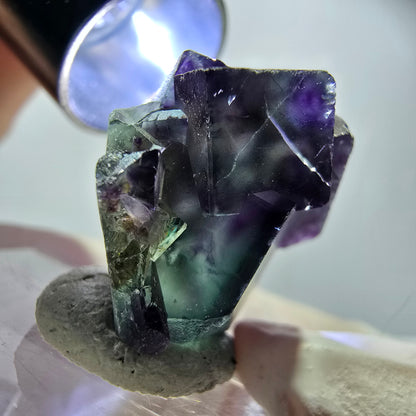 Rare Fluorite Cube Specimen, green purple Okorusu, Namibia 24*21*19mm 