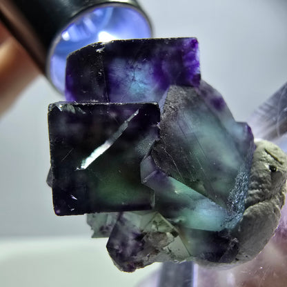 Rare Fluorite Cube Specimen, green purple Okorusu, Namibia 24*21*19mm 