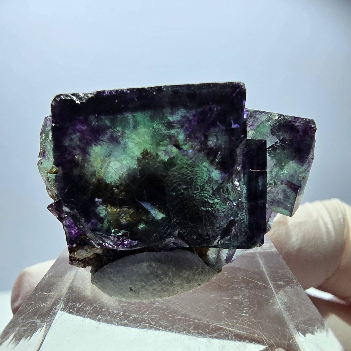 Rare Fluorite Cube Specimen, green purple Okorusu, Namibia 33*20*13mm 