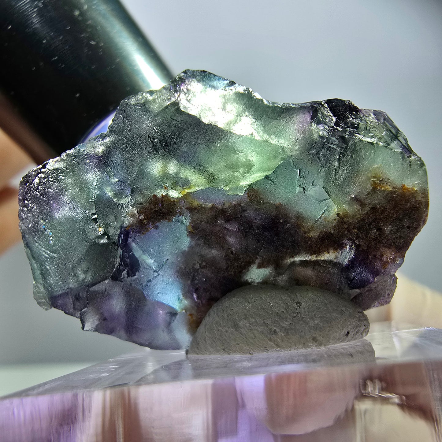 Rare Fluorite Cube Specimen, green purple Okorusu, Namibia 33*20*13mm 