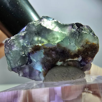 Rare Fluorite Cube Specimen, green purple Okorusu, Namibia 33*20*13mm 