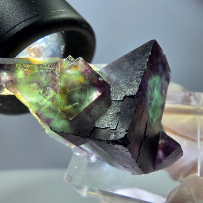 Rare Fluorite Cube Specimen, green purple Okorusu, Namibia 40*25*18mm 