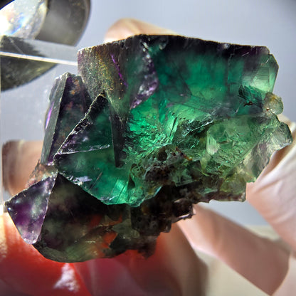 Rare Fluorite Cube Specimen, green purple Okorusu, Namibia 42*31*30mm 