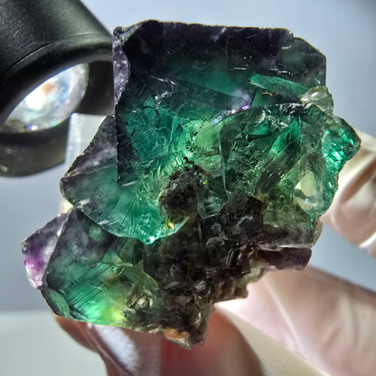 Rare Fluorite Cube Specimen, green purple Okorusu, Namibia 42*31*30mm 