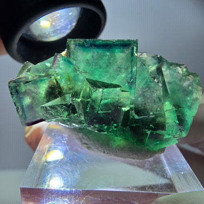 Rare Fluorite Cube Specimen, green purple Okorusu, Namibia 37*21*18mm 