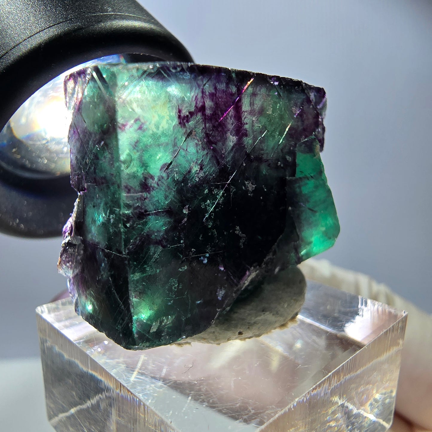 Rare Fluorite Cube Specimen, green purple Okorusu, Namibia 30*22*16mm 