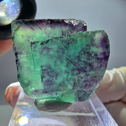 Rare Fluorite Cube Specimen, green purple Okorusu, Namibia 27*27*13mm 
