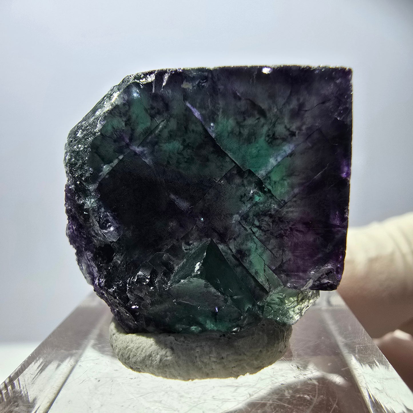 Rare Fluorite Cube Specimen, green purple Okorusu, Namibia 26*24*18mm 