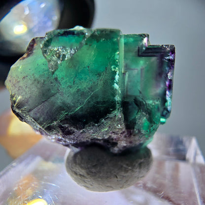 Rare Fluorite Cube Specimen, green purple Okorusu, Namibia 24*17*13mm 