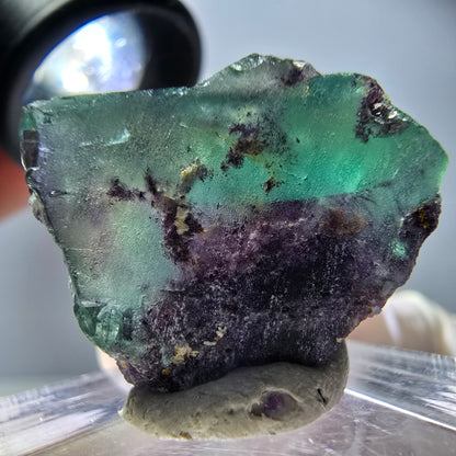 Rare Fluorite Cube Specimen, green purple Okorusu, Namibia 24*17*13mm 