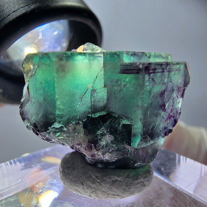 Rare Fluorite Cube Specimen, green purple Okorusu, Namibia 24*17*13mm 