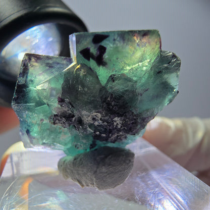 Rare Fluorite Cube Specimen, green purple Okorusu, Namibia 29*23*16mm 