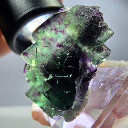 Rare Fluorite Cube Specimen, green purple Okorusu, Namibia 42*24*21mm 