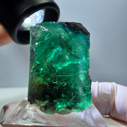 Seltene Fluorit Würfel Stufe, grün lila Okorusu, Namibia 32*28*19mm