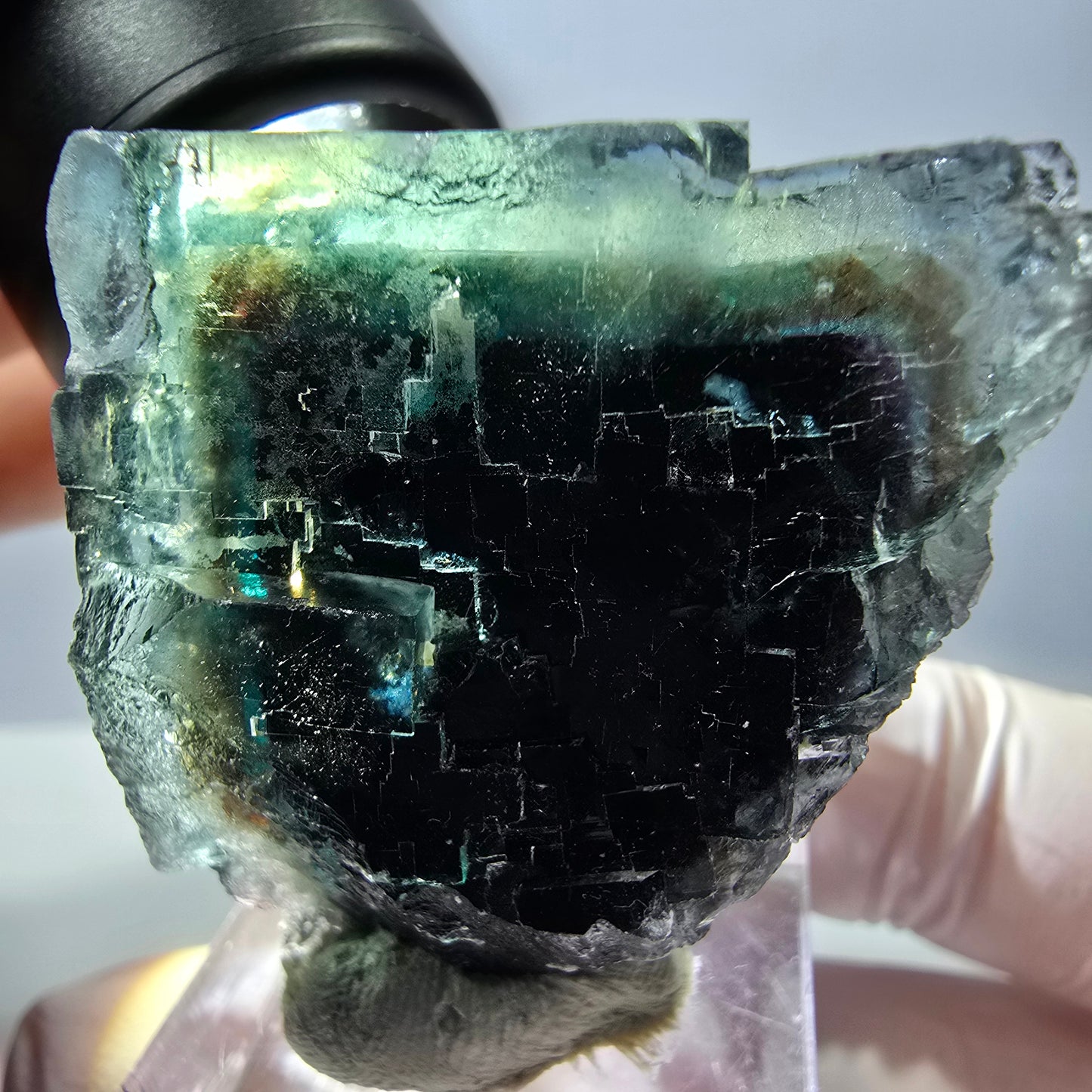 Seltene Fluorit Würfel Stufe, grün lila Okorusu, Namibia 37*34*21mm