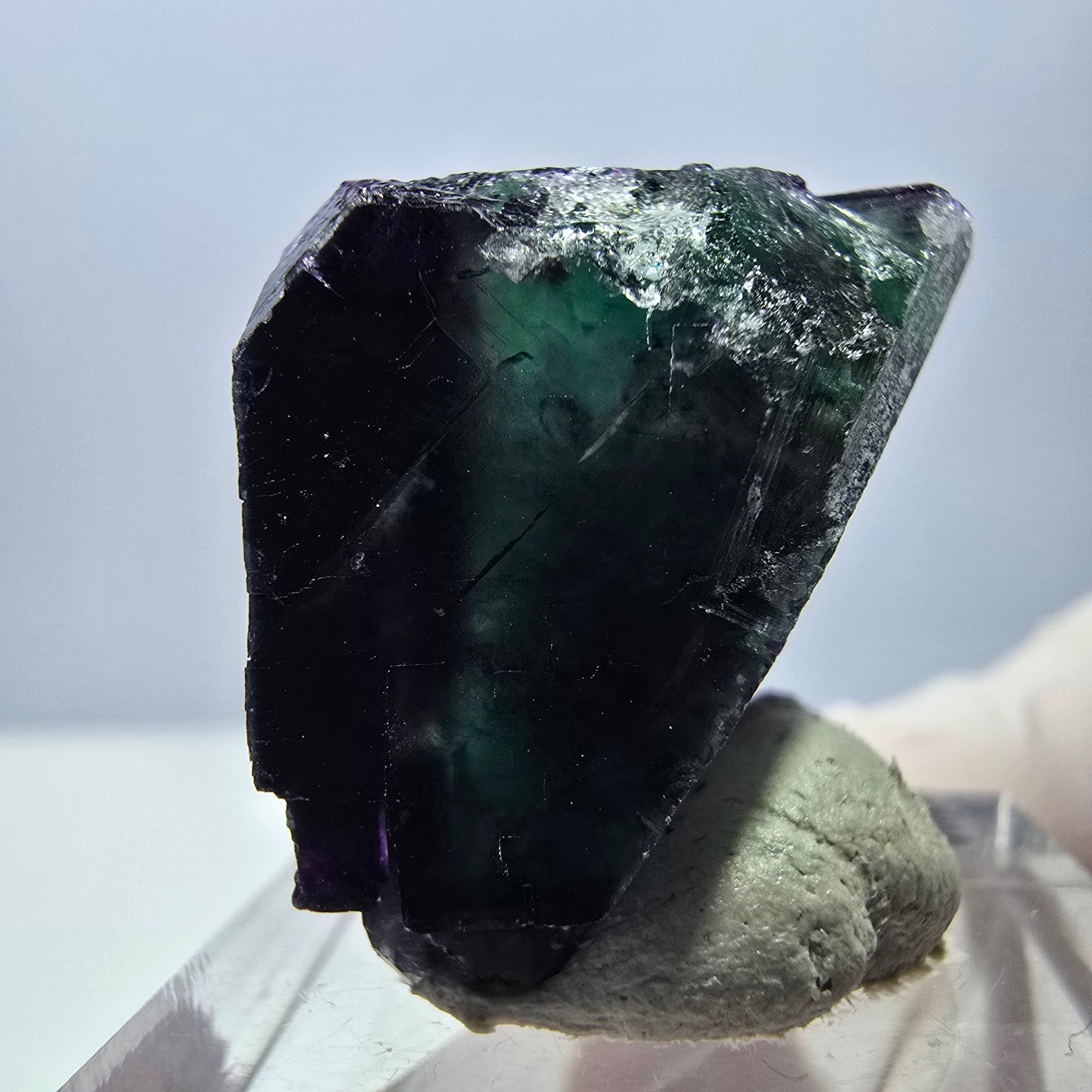 Seltene Fluorit Würfel Stufe, grün lila Okorusu, Namibia 24*23*22mm