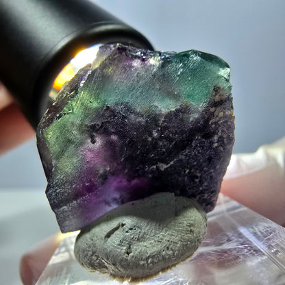 Seltene Fluorit Würfel Stufe, grün lila Okorusu, Namibia 24*23*22mm