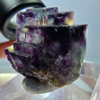 Seltene Fluorit Würfel Stufe, grün lila Okorusu, Namibia 26*24*19mm