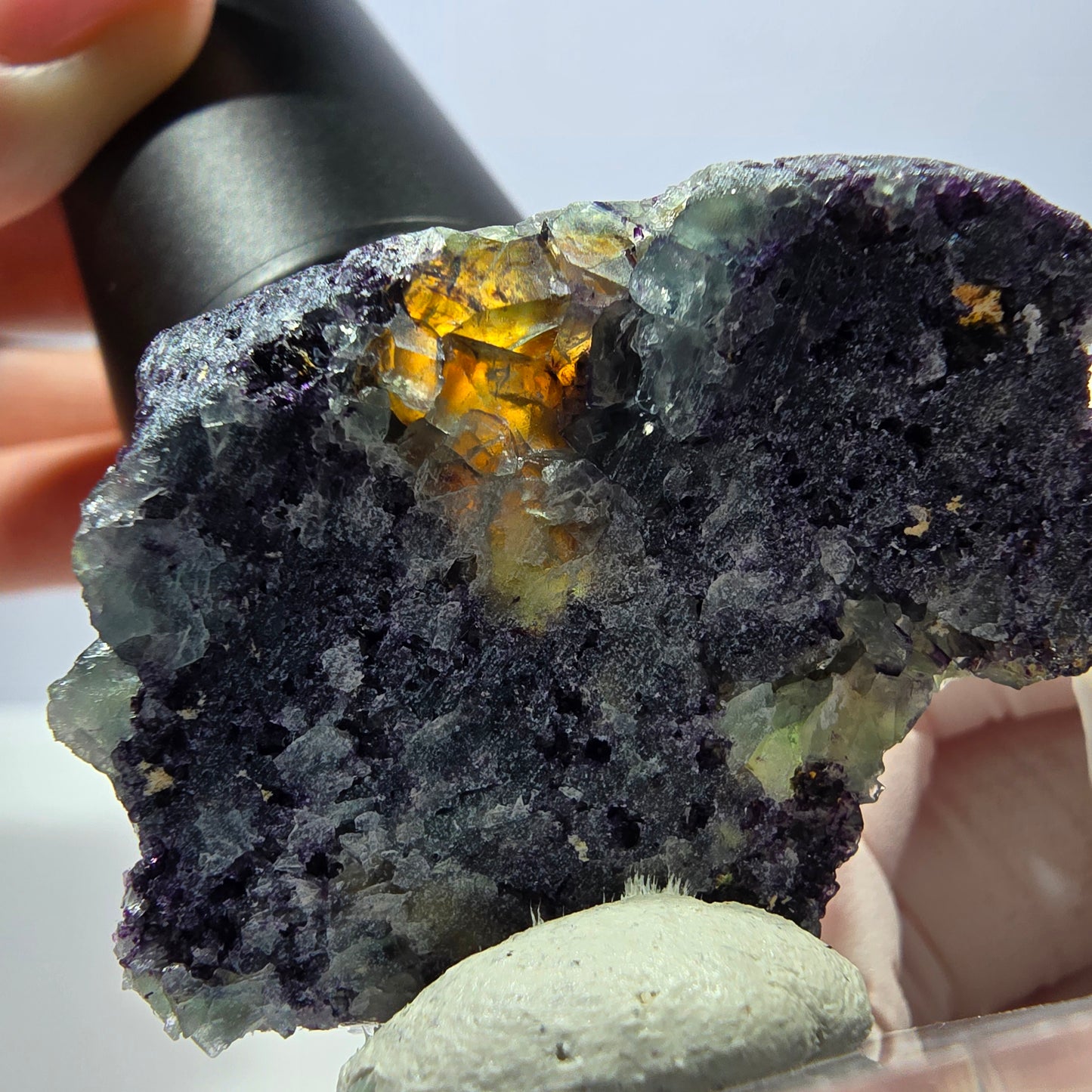 Seltene Fluorit Würfel Stufe, grün lila Okorusu, Namibia 44*35*18mm
