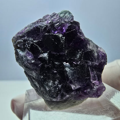 Phantom Fluorit Würfel Stufe, grün lila Okorusu, Namibia 27*25*13mm
