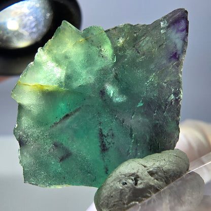 Phantom Fluorit Würfel Stufe, grün lila Okorusu, Namibia 34*25*16mm