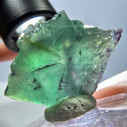 Phantom Fluorit Würfel Stufe, grün lila Okorusu, Namibia 34*25*16mm