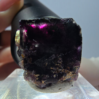 Phantom Fluorit Würfel Stufe, grün lila Okorusu, Namibia 21*20*19mm