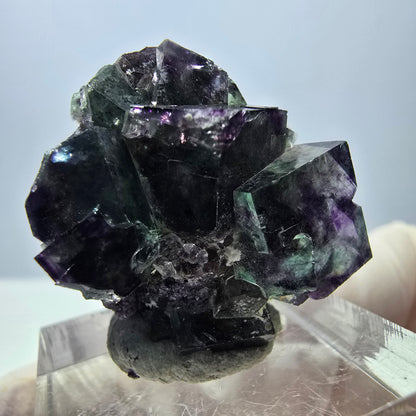 Phantom Fluorit Würfel Stufe, grün lila Okorusu, Namibia 28*25*16mm