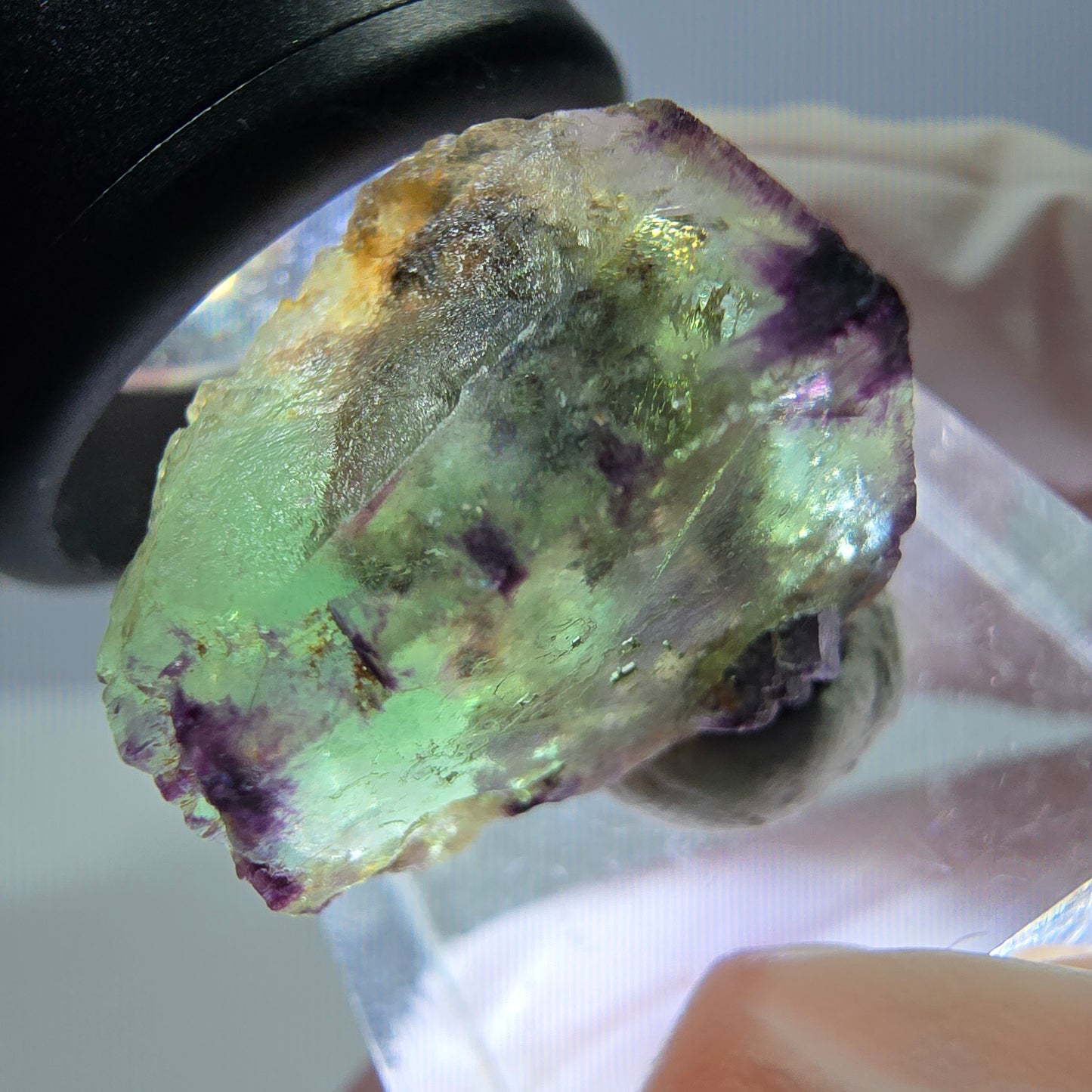 Phantom Fluorit Würfel Stufe, parkettiert, zonal Okorusu, Namibia 19*17*14mm