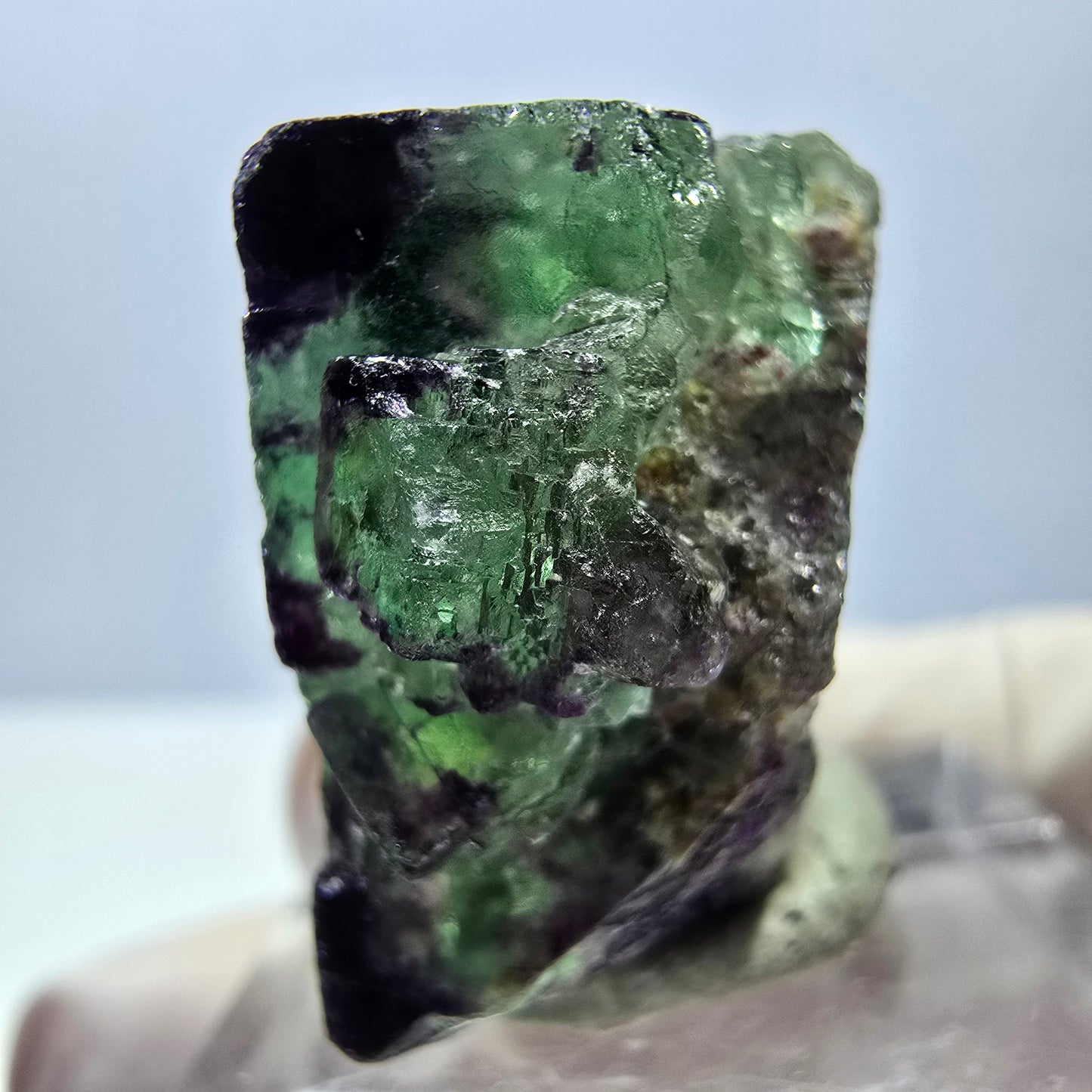 Phantom Fluorit Würfel Stufe, parkettiert, zonal Okorusu, Namibia 27*24*14mm
