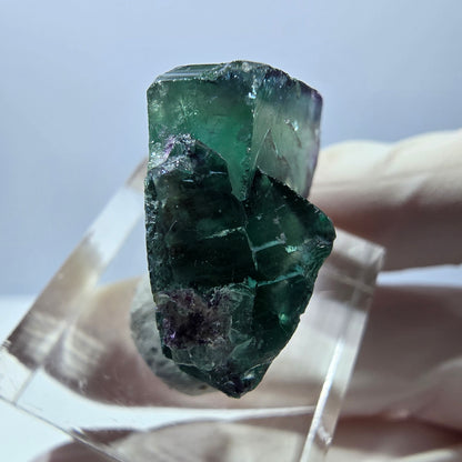 Phantom Fluorit Würfel Stufe, parkettiert grün lila Okorusu, Namibia 24*22*14mm