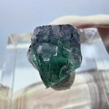 Phantom Fluorit Würfel Stufe, grün lila Okorusu, Namibia 12*10*9mm