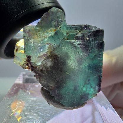 Phantom Fluorit Würfel Stufe, parkettiert, zonal Okorusu, Namibia 23*22*20mm