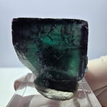 Phantom Fluorit Würfel Stufe, parkettiert grün lila Okorusu, Namibia 29*27*25mm