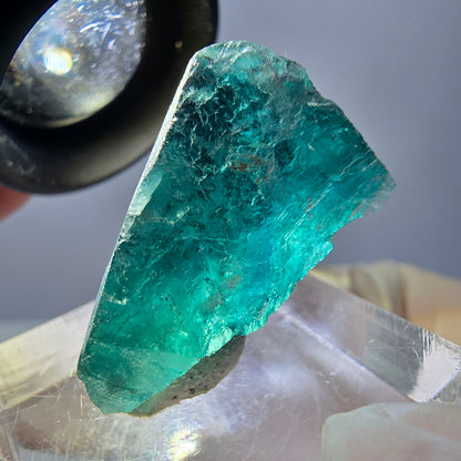 Phantom Fluorit Würfel Stufe, parkettiert grün lila Okorusu, Namibia 27*19*15mm
