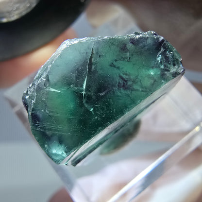 Phantom Fluorit Würfel Stufe, parkettiert grün lila Okorusu, Namibia 17*17*11mm