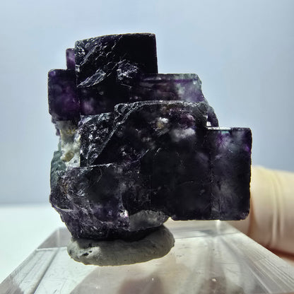 Phantom Fluorit Würfel Stufe, parkettiert grün lila Okorusu, Namibia 27*24*17mm
