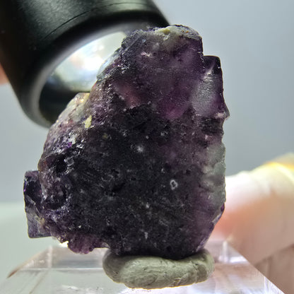 Phantom Fluorit Würfel Stufe, parkettiert grün lila Okorusu, Namibia 27*24*17mm