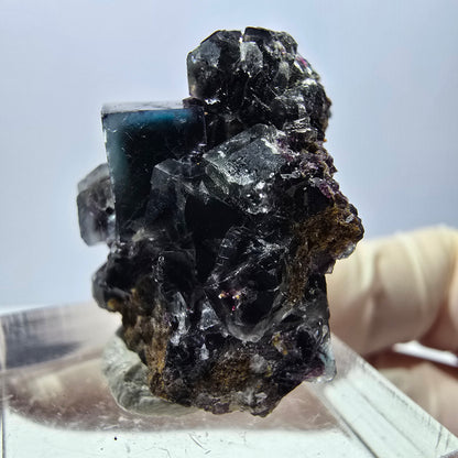 Phantom Fluorit Würfel Stufe, grün lila Okorusu, Namibia 27*21*20mm