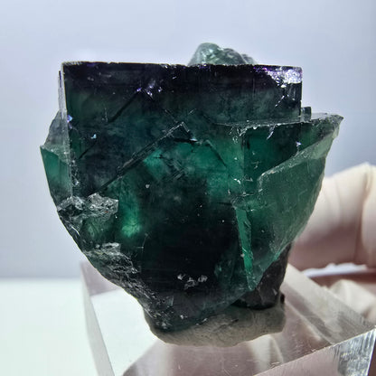Phantom Fluorit Würfel Stufe, parkettiert grün lila Okorusu, Namibia 42*32*23mm