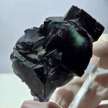 Phantom Fluorit Würfel Stufe, parkettiert grün lila Okorusu, Namibia 35*28*27mm