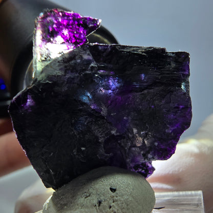 Phantom Fluorit Würfel Stufe grün lila zonal 11:11 Angel Pocket, Namibia 32*21*20mm