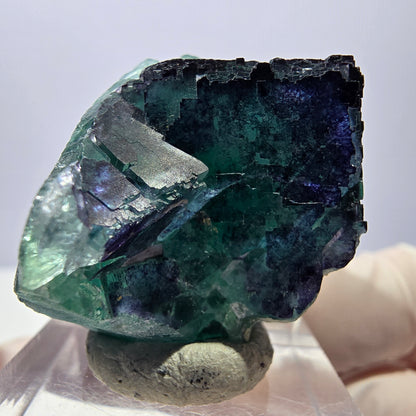 Phantom Fluorit Würfel Stufe grün lila zonal 11:11 Angel Pocket, Namibia 35*28*22mm