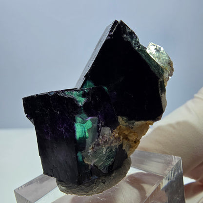 Phantom Fluorit Würfel Stufe grün lila zonal 11:11 Angel Pocket, Namibia 42*31*26mm