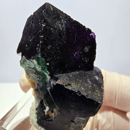 Phantom Fluorit Würfel Stufe grün lila zonal 11:11 Angel Pocket, Namibia 42*31*26mm