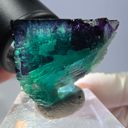 Phantom Fluorit Würfel Stufe grün lila zonal 11:11 Angel Pocket, Namibia 25*25*24mm