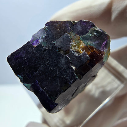 Phantom Fluorit Würfel Stufe grün lila zonal 11:11 Angel Pocket, Namibia 21*18*15mm